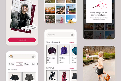 Loop Look - Search by image app mobile search by image secondhand ui design vinted