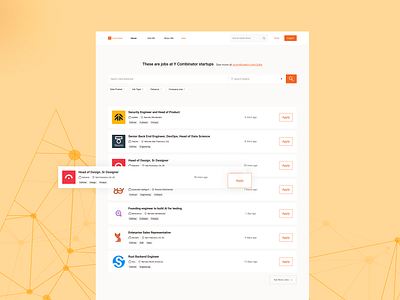 Hacker News Job Listing Page Redesign design job listing redesign ui uiux