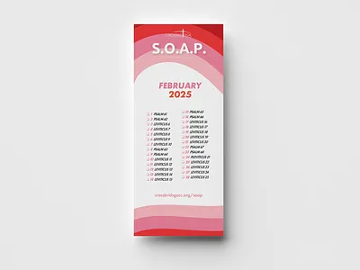 February/Heart Bible Bookmark Design bookmark design design graphic design print design typography vector