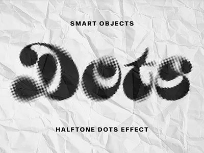 Halftone Dots Text Effect blurred crumpled dots dotted download effect folded free freebie halftone paper pixelbuddha print printer psd retro template text vintage zine