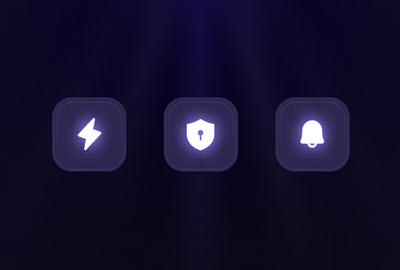 Glowy Icons dark mode design designer figma icon icon design icon set icons logo product design saas ui uiux uiux design user experience user interface ux uxui web app web design