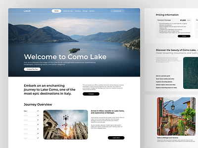 Como Lake Landing Page animation branding design graphic design illustration logo typography ui ux vector