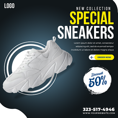 Sneaker social media post deisgn adobe photoshop banner branding design facebook post fashion graphic design instagram psot post poster poster design shoes sneaker