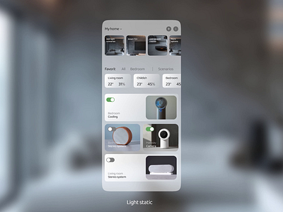 Smart Home App app clean design home minimalistic modern smart ui web