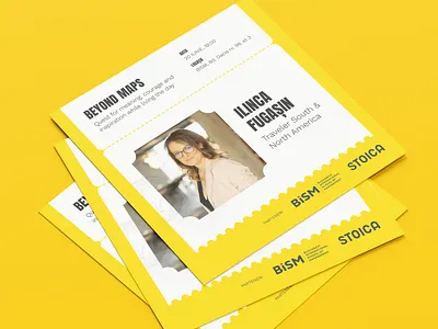 Social media visual for event boarding pass elements event graphic design journey social media stamps ticket travel visuals yellow