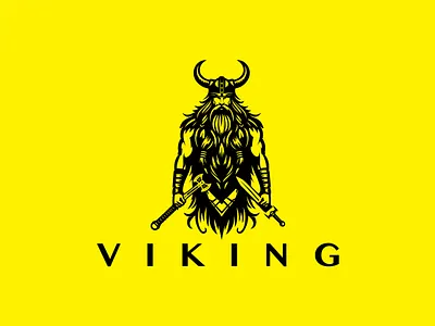 Viking Logo armor creative logo hair helmet illustration inscription logo for sale man nordic soldier valkyrie viking viking logo vikings warrior wing