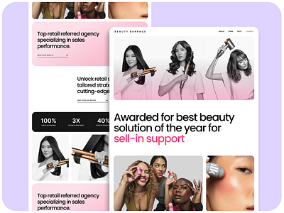 Beauty Agency Website Design agency beauty graphic design landing landing page responsive skincare ui ux web website design