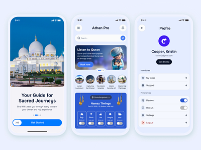 Muslim App app arabic cards clean design halal halal design ios islam islamic app mobile muslim muslim app profile ui uidesign