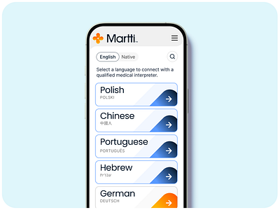 Martti Language Services App app care team clinic doctor health healthcare interpretation interpreter language martti medical mobile patient software telehealth translation