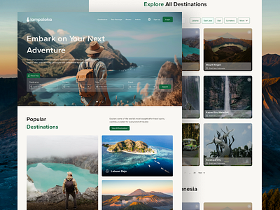 Lampaloka - Travel Agency Website adventure landing page travel agency travel website trips adventure ui ui design uiux design web design website design