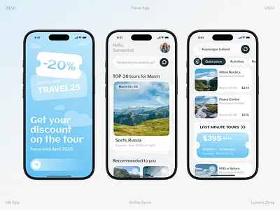 Online Travel Tours iOS App app concept ios ios app mobile mobile app online tour tours travel travel app