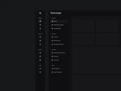 Dashboard - navigation dark mode dark sidebar dark theme dashboard menu nav navigation product design side menu sidebar sidenav ui ui design user interface web app web application