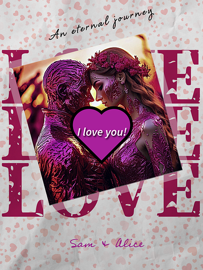 Valentine Envelope card adobe design express graphic design illustration typography