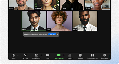 🤫 Zoom Individual Mute app design product design product designer ui uxdesign zoom