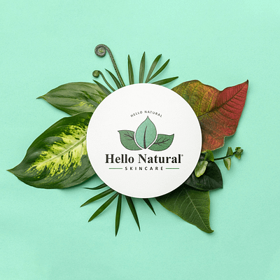 Hello Natural - Logo & Label Design 3d 3d mockup animation bottle box branding design graphic design illustration label label design logo logos packaging packaging design ui