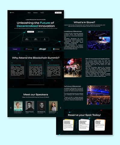 Blockchain Event Promotion | Landing Page blockchain crypto landingpage uiux web3 web3design web3event web3landingpage