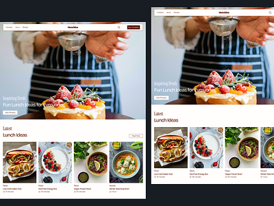 MunchBox Framer Template blog blog website design food blog framer homepage interface landing page template ui design ux design web design web ui websites