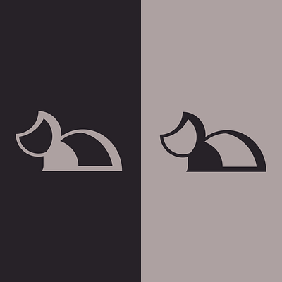 Cat silhouette logo PB animal branding cat design figma logo visual identity