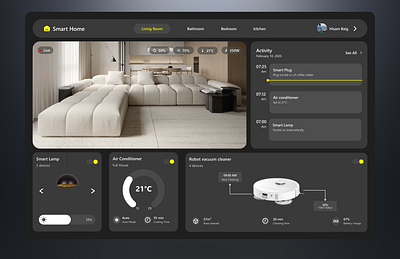 Smart Home Dashboard app branding buy and sell dashboard design design ecommerce figma graphic design illustration logo product design trending ui uxui design web app design