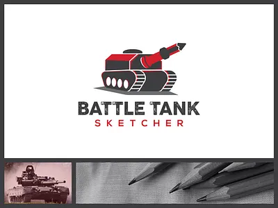 Main battle tank logo - Unused army tank art battle tank logo business emblem game icon illustration logo logo design military minimalist pencil power protection red tank tank logo toy tank vector