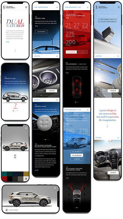 Lincoln Motor Company MKC Mobile Reveal ui