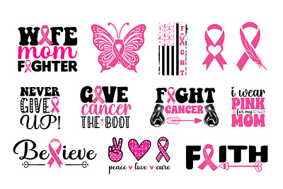 Breast cancer T shirt Bundle breast cancer bundle design print t shirt