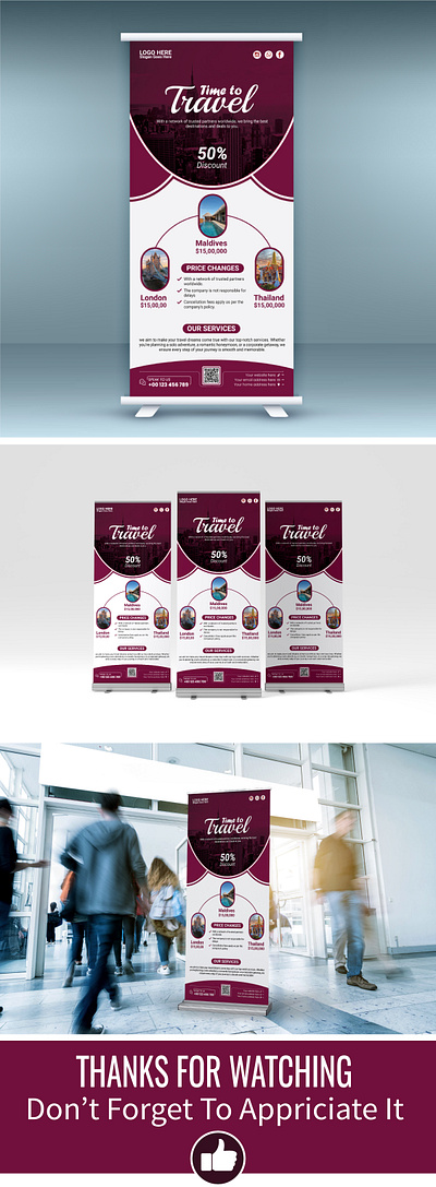 Rollup Banner Design 3d adobe ill animation branding design graphic design illustration logo motion graphics spiralssketch ui