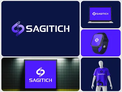 Sagitich Technology 'S' Letter Branding Design branding creative design graphic design letter s logo logo designs logos logotype minimalist modern logo software tech technology vector