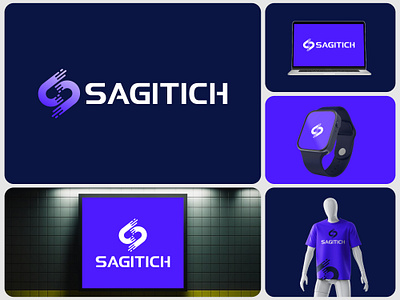 Sagitich Technology 'S' Letter Branding Design branding creative design graphic design letter s logo logo designs logos logotype minimalist modern logo software tech technology vector