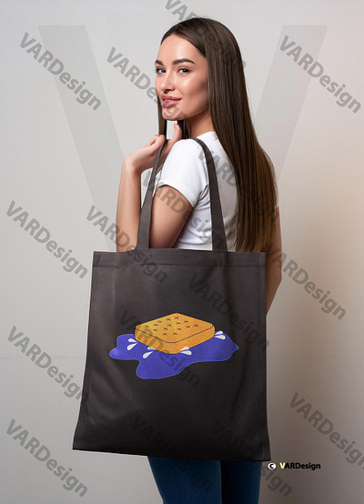 WATERPROOF MATTRESS OR SOS design illustration logo tote bags