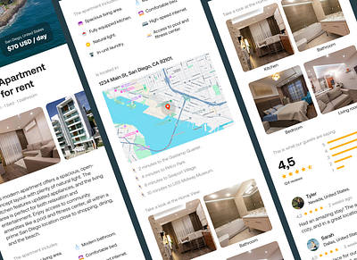 Explore & Book: App Design apartment app book design details mobile preview rent ui