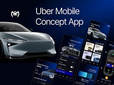 Uber Mobile Concept App app design car app figma design uber app web design