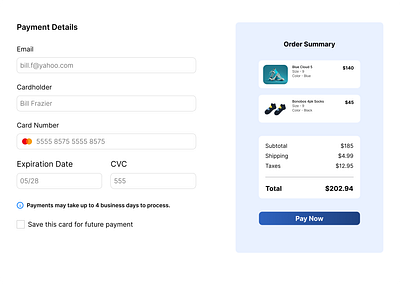 Credit Card Payment UI checkout design payment ui ui design web design web page