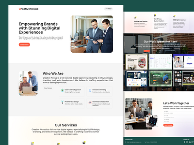 Agency Landing Page – UI Design branding landing page ui ui design uiux website