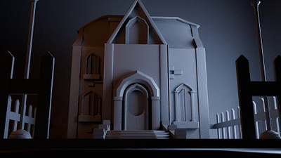 3D Horror House Model 3d animation