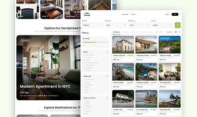 Homey: Vacation Rental Booking Website booking design reservation ui ux website