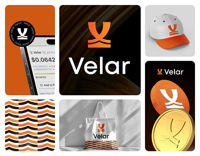 Velar brand visuals blockchain brand identity branding crypto cryptocurrency design graphic design illustration ui visual design