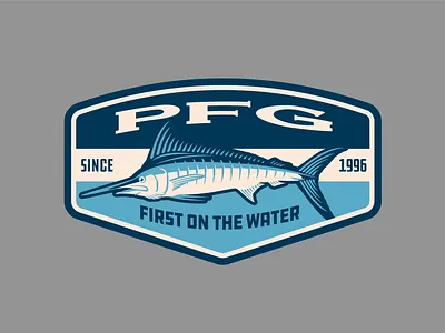 PFG Patch Marlin ball cap bluewater fishing illustraitoin marlin offshore patch saltwater tee shirt
