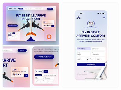 hero section // Flight app branding design graphic design hero section illustration logo ui ux web webdesign