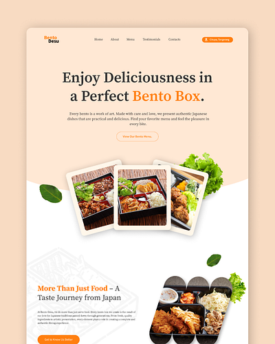 Bento Desu-landingpage bento bentodesu design food landingpage web