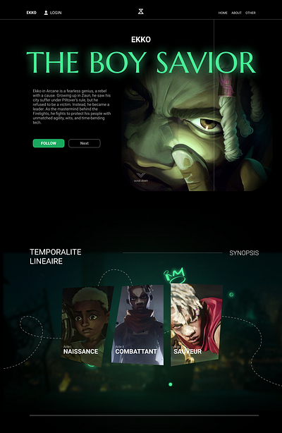 "THE BOY SAVIOR" Arcane inspiration arcane ekko graphic design webdesign