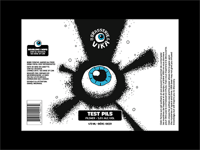 Beer can - Packaging - Test PILS beer brand beer can beer illustration beer label beer packaging branding brasserie vika brewery can design design eye illustration graphic design illustration logo odin packaging packaging design pilsner pilsner beer vika