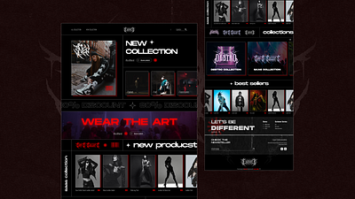 Essart Studio Techno/Art Fashion E-Commerce Website branding design ui web web design