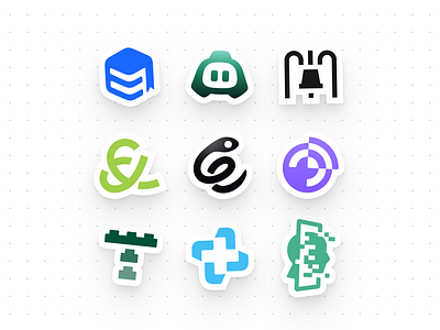 Selected Logo Marks ai logo books logo head logo logomark logotype mark medical logo robot logo snake logo target logo toy logo