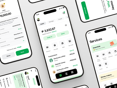 Pay Maya app banking design finance icons mobile ui ux