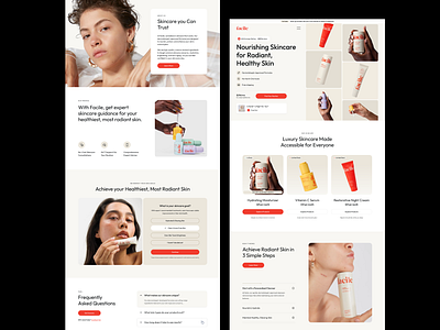 Web UI clean design e commerce website ecommerce healthcare illustration landing page online selling product product design saas shopify skin care telehealth typography ui ui ux user experience ux website