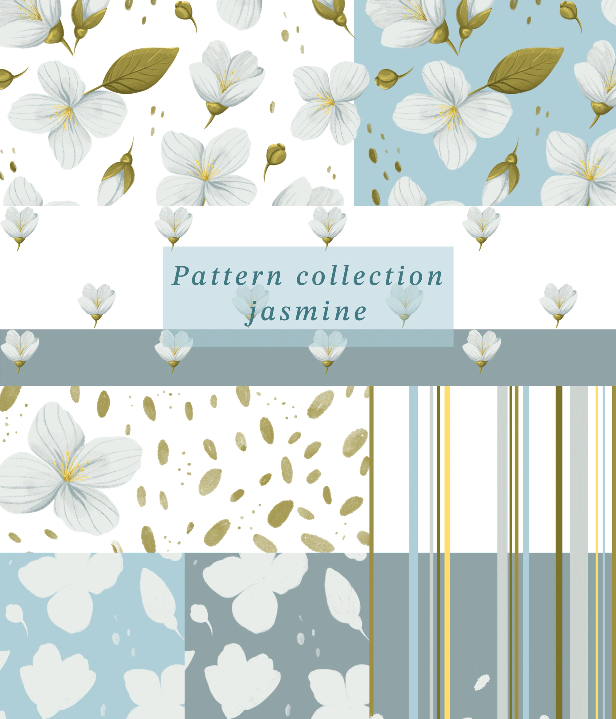 Pattern collection "Jasmine" artistic patterns.