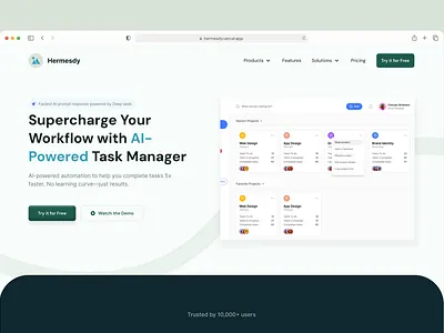 Hermesdy Website design branding design graphic design landing page design product design ui uiux web design website