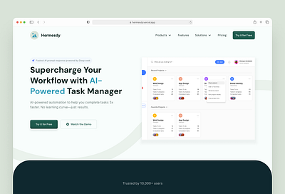 Hermesdy Website design branding design graphic design landing page design product design ui uiux web design website