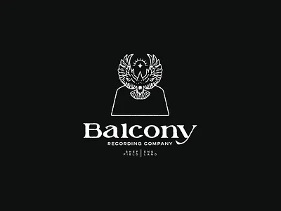 Balcony Recording Company - Logo System branding illustration logo